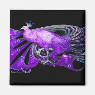ÍMAN PEACOCK ELEGANTE NO VIOLETA PURPER, PRETO