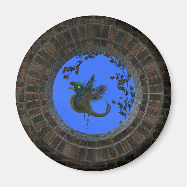 Íman Peacock Fairy Dragon (Frente)