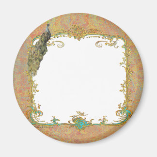 Íman Peacock n Paisley Ornamentado Art Magnet