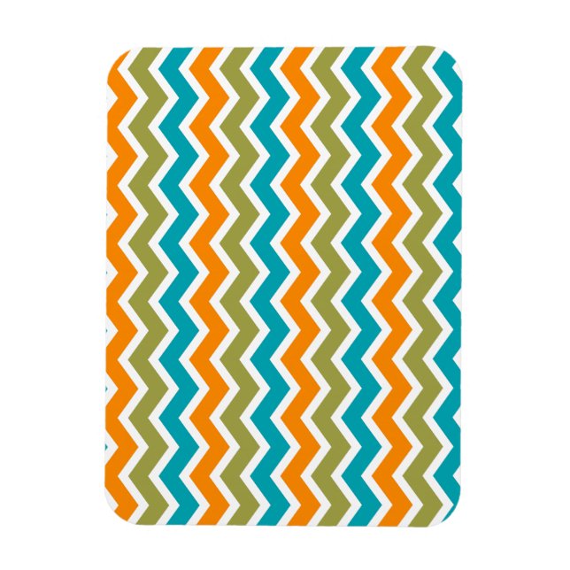 Íman Peacock Vibrant Tribal Zigzag (Vertical)