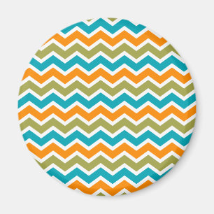 Íman Peacock Vibrant Tribal Zigzag