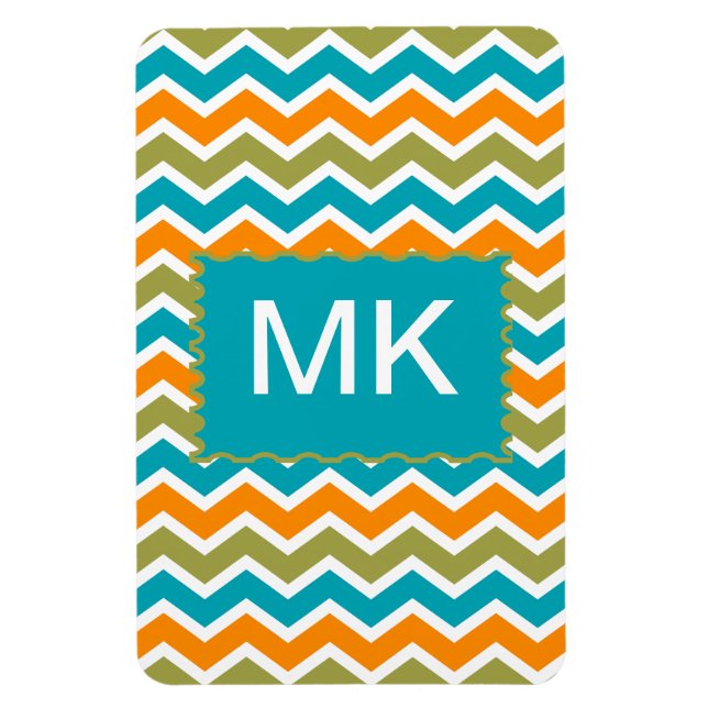 Íman Peacock Vibrant Tribal Zigzag (Vertical)