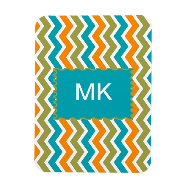 Íman Peacock Vibrant Tribal Zigzag (Vertical)