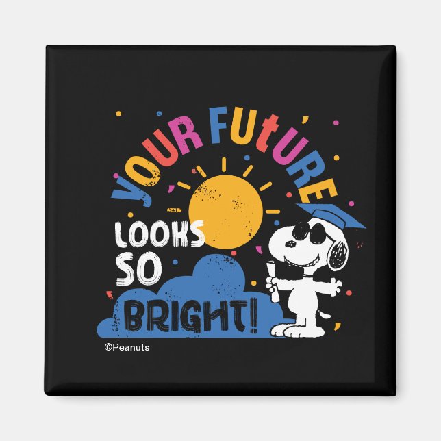 Íman Peanuts Snoopy Your Future Looks So Bright (Frente)