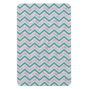 Íman Pearl Floral Teal ZigZag Padrão