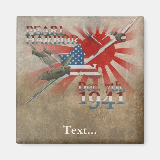 Íman Pearl Harbor 7 de dezembro de 1941 Ímã (Frente)