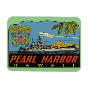 Íman Pearl Harbor, Viagens vintage do Havaí flexível