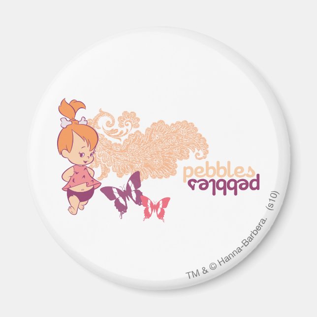 Íman PEBBLES™ e borboletas (Frente)