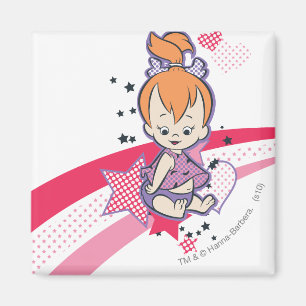 Íman PEBBLES™ no arco-íris rosa