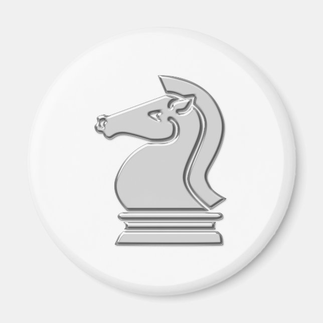 Íman Peça de Xadrez Metálico Legal Knight (Frente)