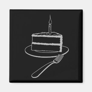 Íman Peça Exquisita de Design de Bolo, Aniversário ou E