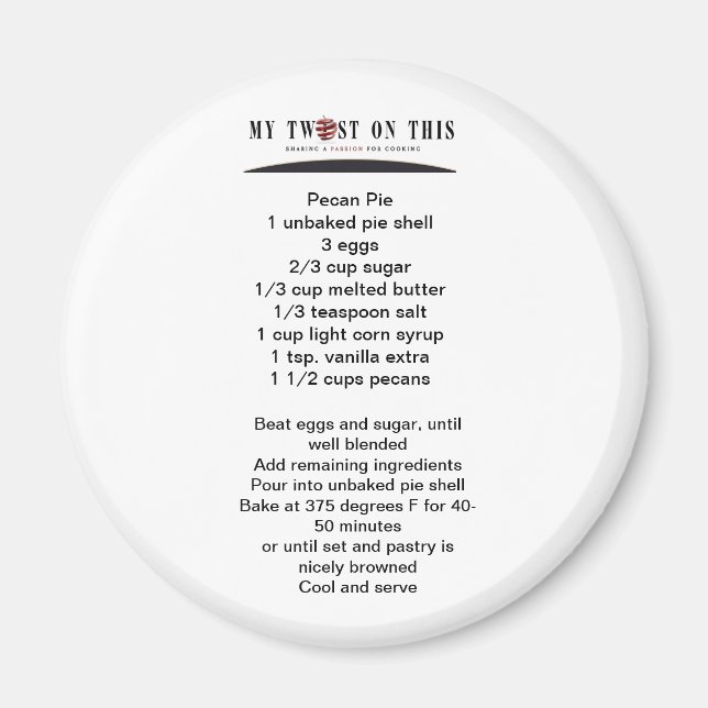 Íman Pecan Pie Magnet ™ (Frente)