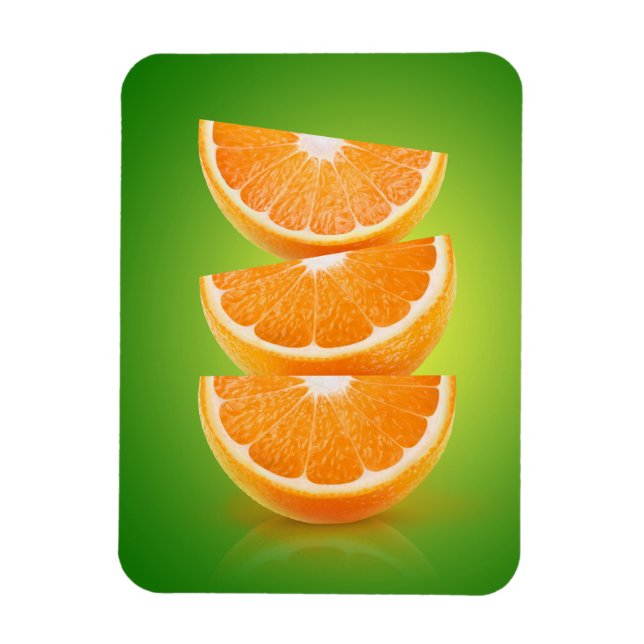 Íman Peças de laranja em verde (Vertical)
