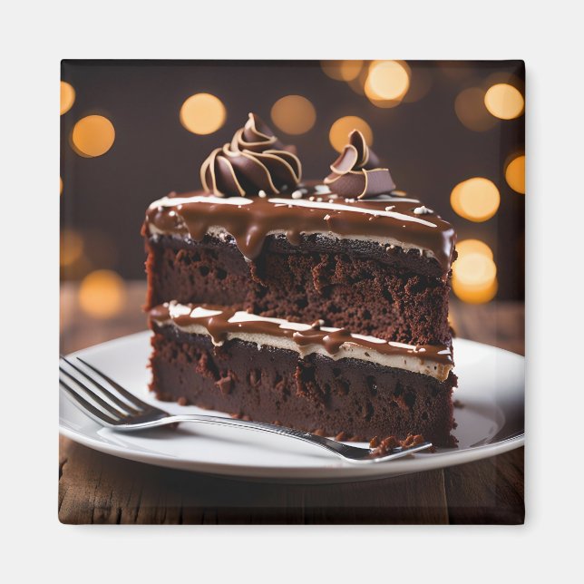Íman Pedaço De Bolo De Chocolate (Frente)