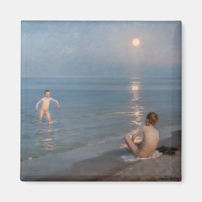 Íman Peder Severin Kroyer - Boys Bathing em Skagen (Frente)
