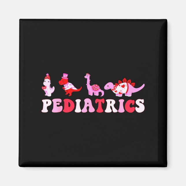 Íman Pediatric Nurse Peds Nursing Cute Dinosaurs Valent (Frente)