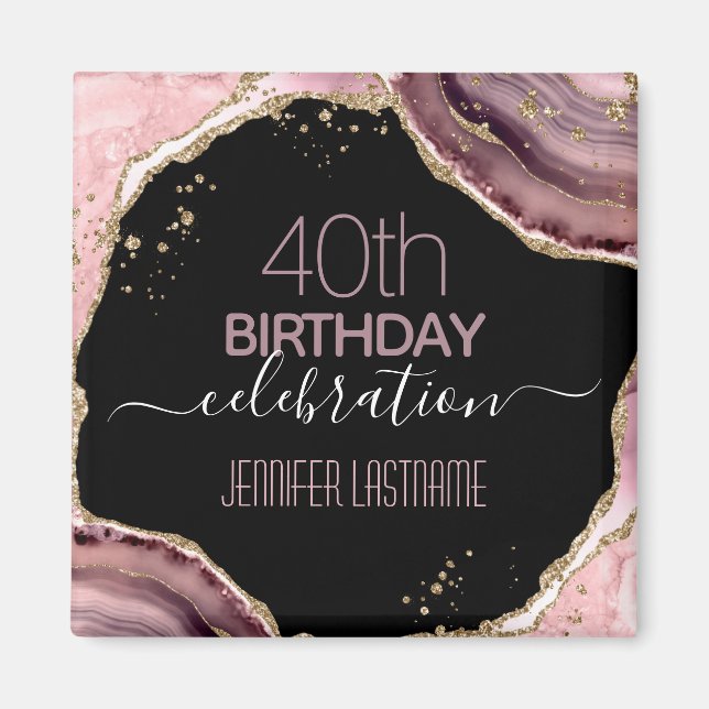 Íman Pedra do Partido aniversário de 40 anos e ímã Dour (Frente)