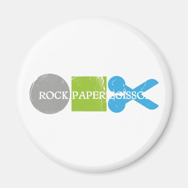 Íman Pedra Papel Tesoura Jogar (Frente)