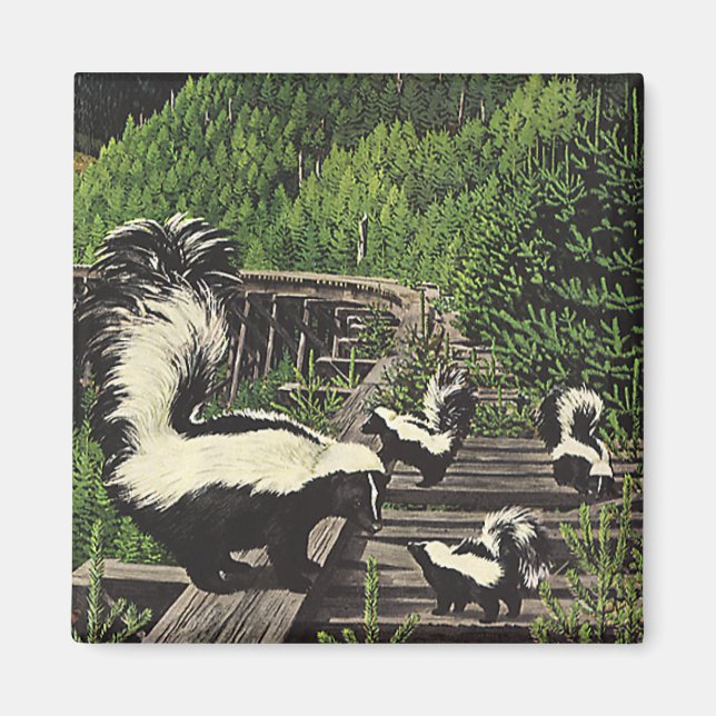 Íman Pedras-Vintage, Animais Selvagens e Criaturas Flor (Frente)
