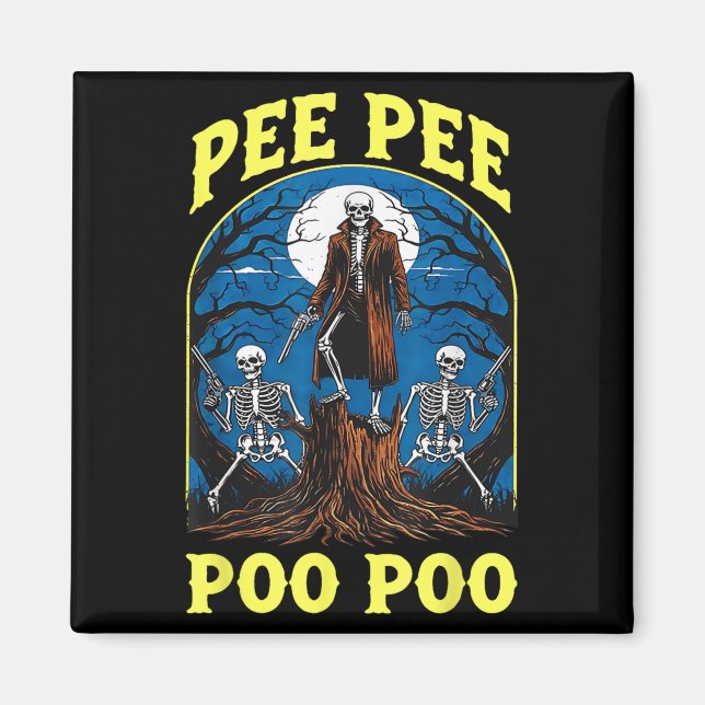 Íman Pee Poo Poo Maldito Gen Z Memória Engraçado Esquel (Frente)