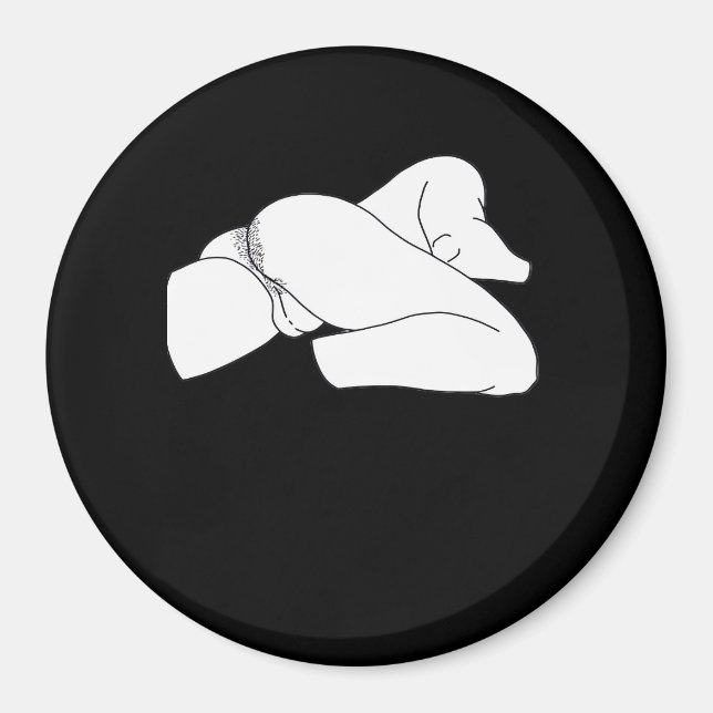 Íman Peekaboo Clássico Engraçado (Frente)