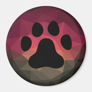 Íman Pegada animal, design geométrica da pata de estim