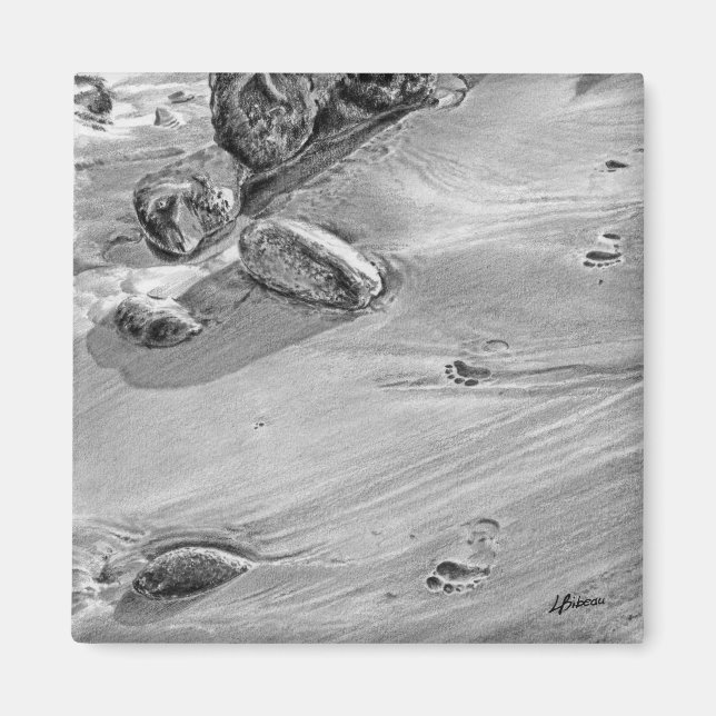 Íman Pegadas na areia (Frente)