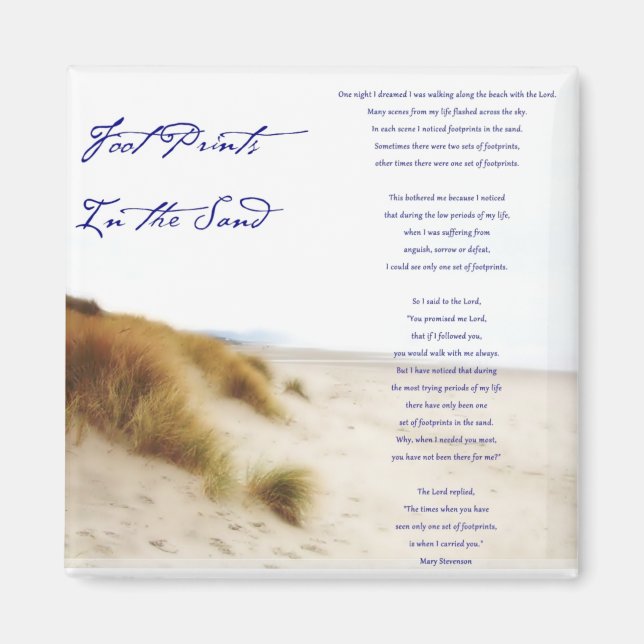 Íman pegadas na areia (Frente)