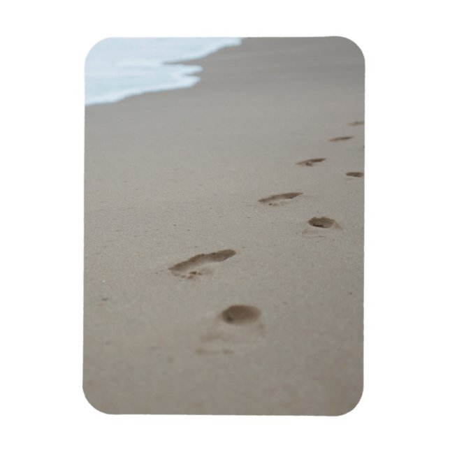 Íman Pegadas na praia de Mozambiqan (Vertical)