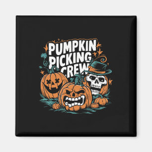 Íman Pegando a Tripulação Engraçada Pumpkin Patch Figur