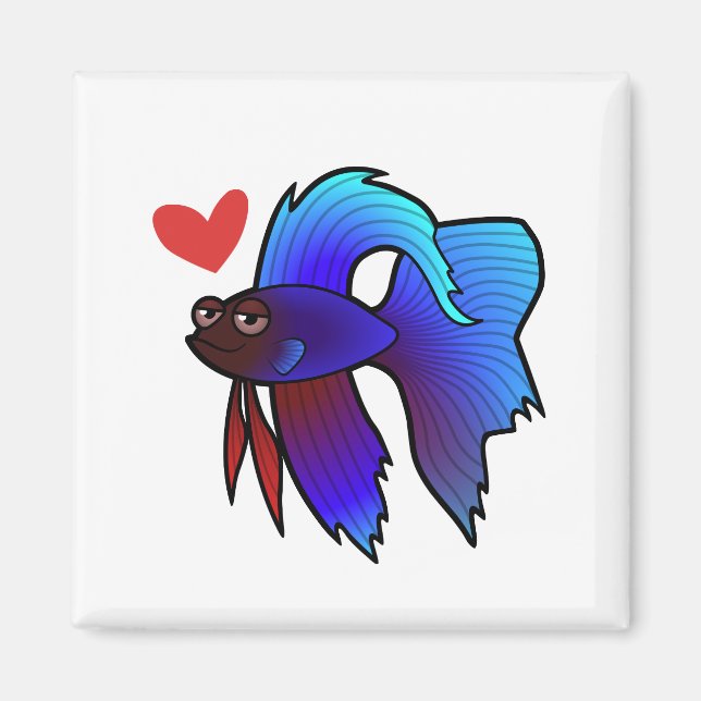 Íman Peixe Betta / Peixe Combatente Siamês Amor (Frente)