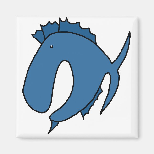 Íman Peixe caprichoso azul (Frente)