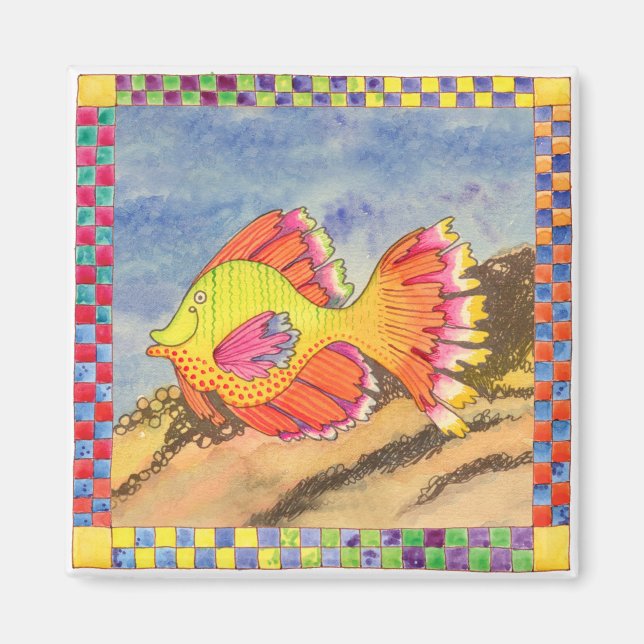 Íman Peixe com Borda Verificada #6 (Frente)