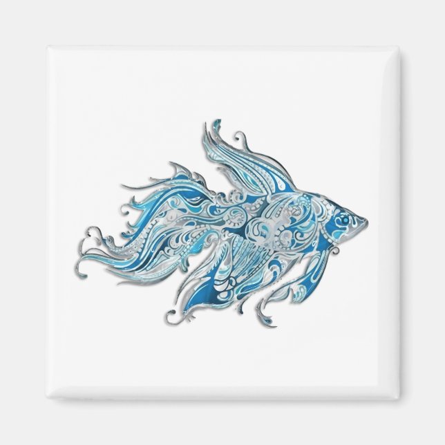 Íman Peixe Fluido De Paisley (Frente)