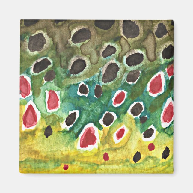 Íman Peixe-Truta Castanho (Frente)