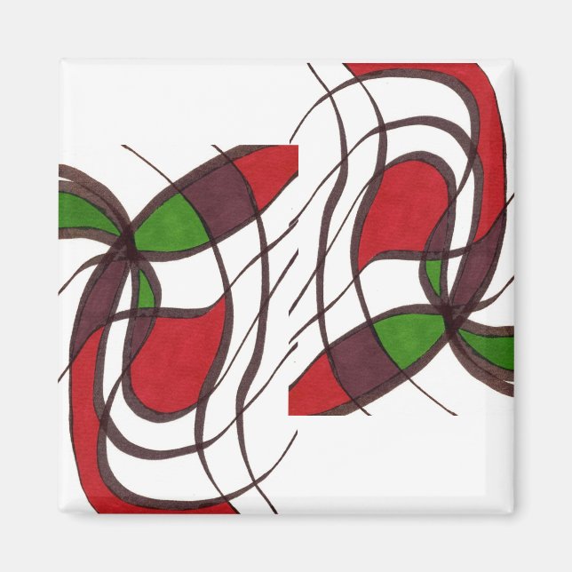 Íman "Peixe Voador" Abstrato Magnet (Frente)