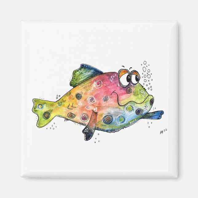 Íman Peixes Coloridos Esbranquiçados (Frente)
