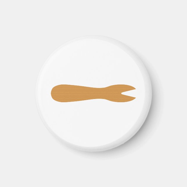 Íman Peixes e Chips Compram Fork de Madeira (Frente)