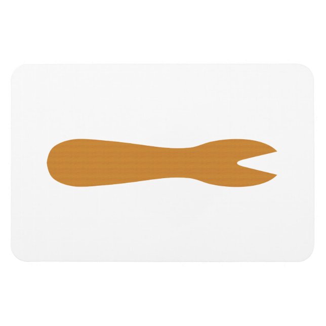 Íman Peixes e Chips Compram Fork de Madeira (Horizontal)