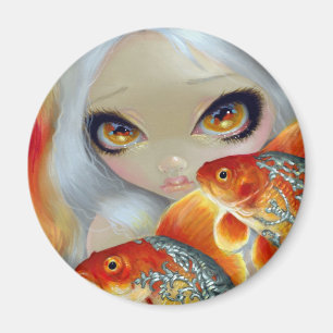 Íman "Peixes Jeweled: Ímã da prata e do ouro"