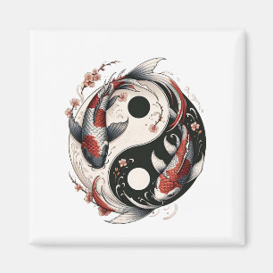 Íman Peixes Koi Japoneses Yin e Yang