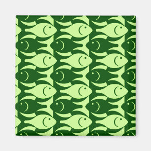 Íman Peixes, limão e verde escuro modernos do meio