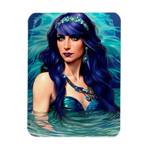 Íman Peixes Mermaid Queen Original Fantasy art