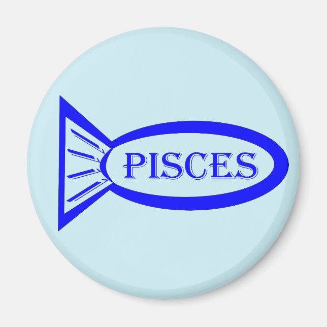 Íman Peixes - Sinal de Estrela - Magnética de Peixe (Frente)