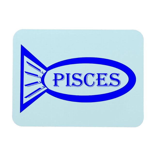 Íman Peixes - Sinal de Estrela - Magnética de Peixe (Horizontal)
