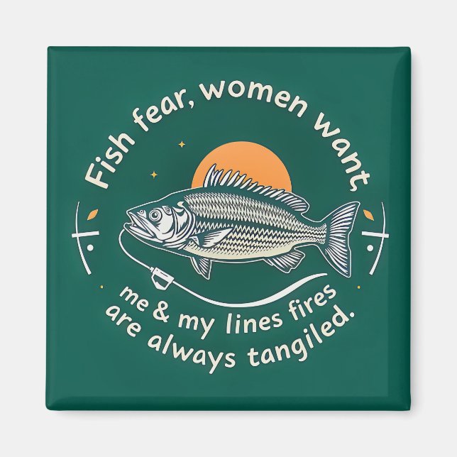 Íman Peixes Temem & Mulheres Querem (Frente)