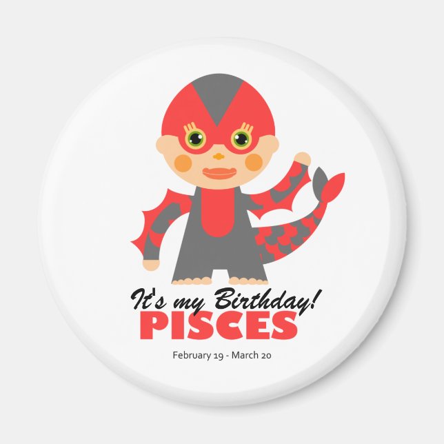 Íman Peixes Zodiac para crianças (Frente)