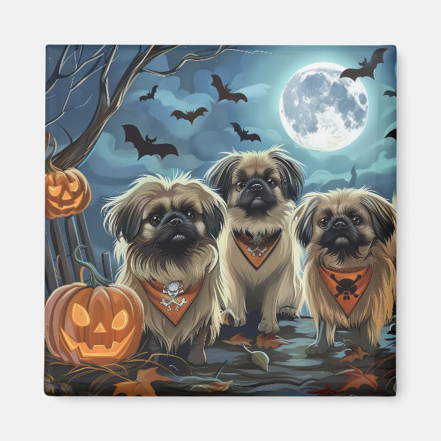 Íman Pekingese Halloween Spooky (Frente)