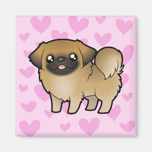Íman Pekingese Love (corte de cachorrinho)
