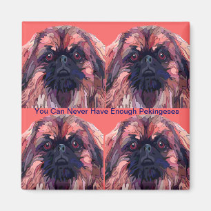 Íman Pekingese no ímã brilhante de Pekingese das core